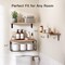 Bathroom Shelves Over Toilet with Storage Basket, Floating Shelves Wall Shelves for Home Organization & Wall Decor, Bathroom/Kitchen/Living Room Shelves–